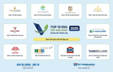 TẬP ĐOÀN HÀ ĐÔ VÀO TOP 10 DOANH NGHIỆP ESG VIỆT NAM XANH 2025 – NGÀNH BẤT ĐỘNG SẢN